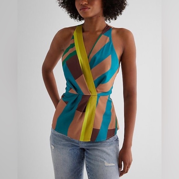 Express Tops - Express Multicolor Halter Top